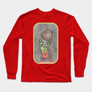 Disco Dancing Cactus Long Sleeve T-Shirt